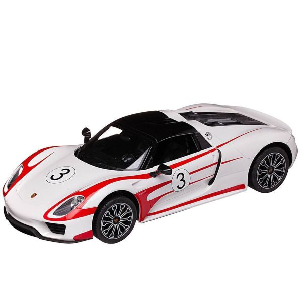 Машинка на радиоуправлении Rastar 70710 PORSCHE 918 Spyder черный матовый