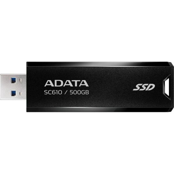 Внешний жесткий диск ADATA SC610 [sc610-500g-cbk/rd], 0.5 Тб, SSD 1.8 